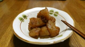 子供と一緒に。こんにゃくバリバリ!